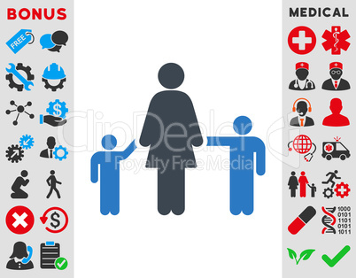 Mother And Children Icon Mother And Children Icon
