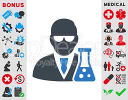 Scientist With Flask Icon