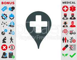 Medical Map Marker Icon