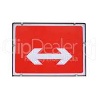 Direction arrow sign isolated