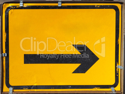 Direction arrow sign