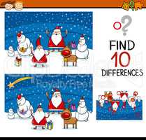 christmas differences game for kids