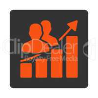 Audience Growth Flat Icon