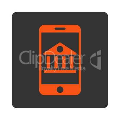 Mobile Bank Flat Icon