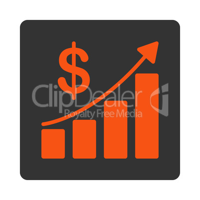 Sales Growth Flat Icon