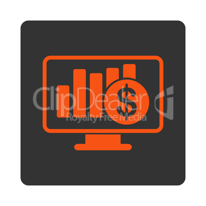 Sales Monitor Flat Icon