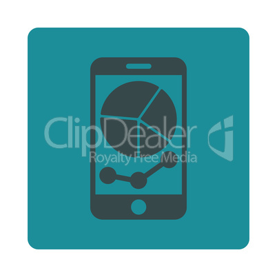 Mobile Graphs Flat Icon Mobile Graphs Flat Icon