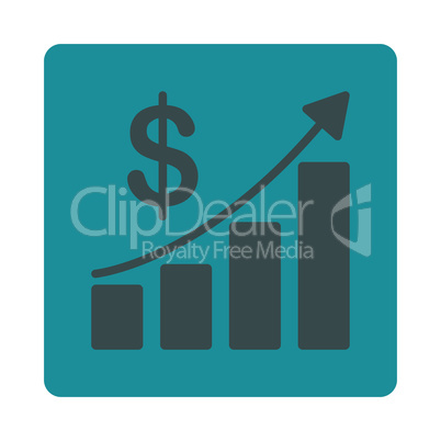 Sales Growth Flat Icon