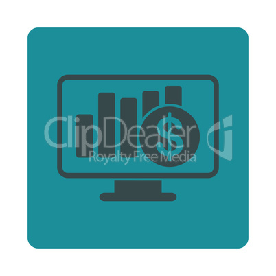 Sales Monitor Flat Icon