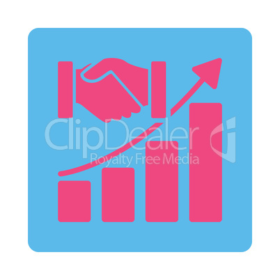 Acquisition Growth Flat Icon