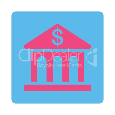 Bank Building Flat Icon