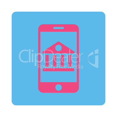 Mobile Bank Flat Icon