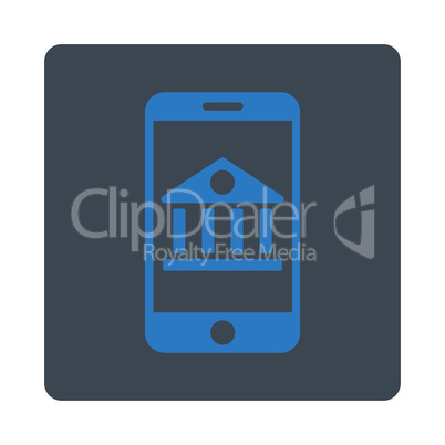 Mobile Bank Flat Icon