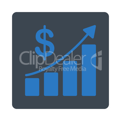 Sales Growth Flat Icon