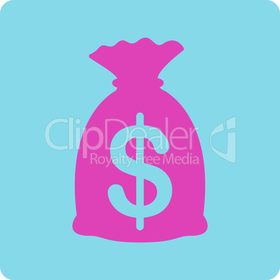 BiColor Pink-Blue--money bag.eps