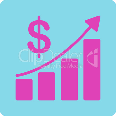 BiColor Pink-Blue--sales growth.eps