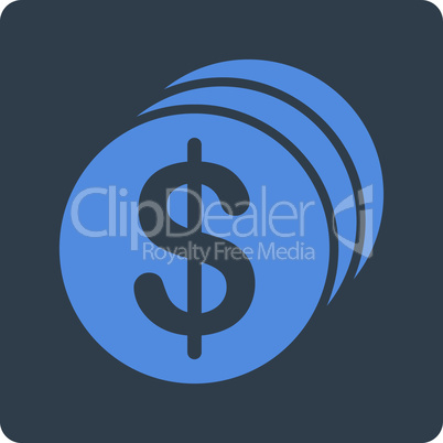 BiColor Smooth Blue--dollar coins.eps