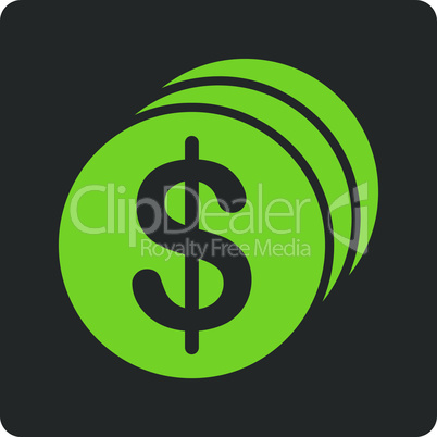 Bicolor Eco_Green-Gray--dollar coins.eps