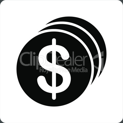 bg-Gray Bicolor Black-White--dollar coins.eps