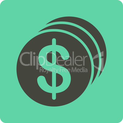 Bicolor Grey-Cyan--dollar coins.eps