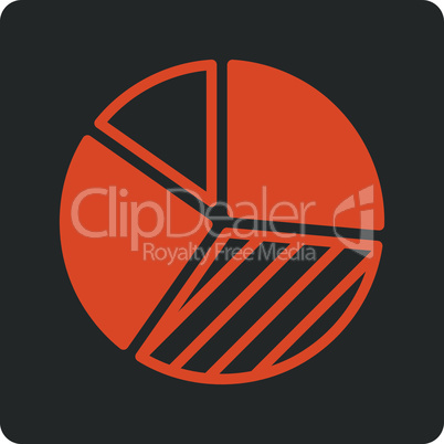 Bicolor Orange-Gray--pie chart.eps