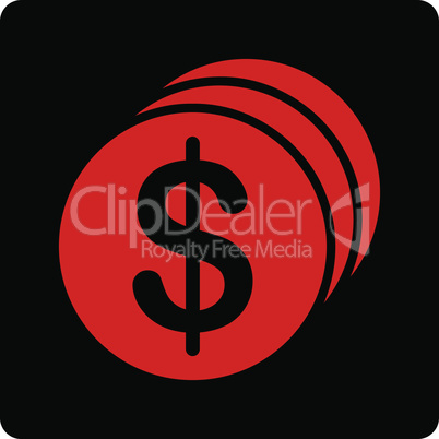 Bicolor Blood-Black--dollar coins.eps