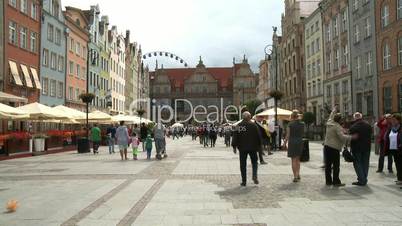 Danzig Marktplatz voller Touristen