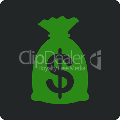 Bicolor Green-Gray--money bag.eps