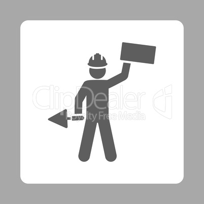 Builder Flat Icon from Basic Plain Flat Icon Set