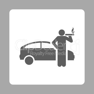 Smoking taxi driver Flat Icon