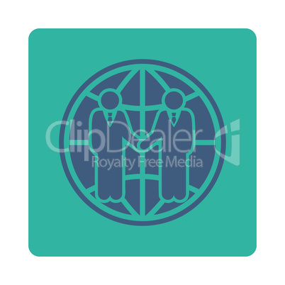 Global partnership Flat Icon