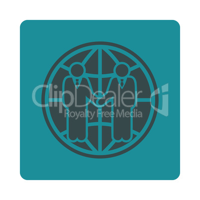 Global partnership Flat Icon