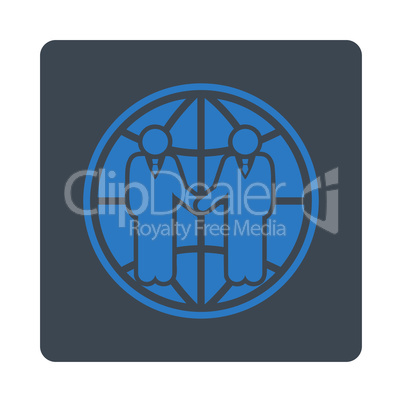 Global partnership Flat Icon