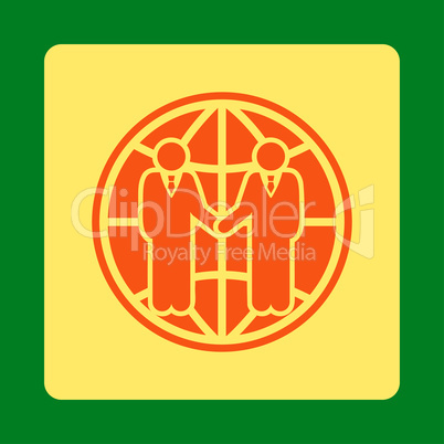 Global partnership Flat Icon