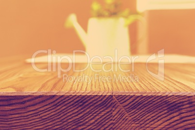 wooden table retro