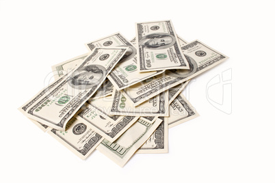 Dollars isolated on white background