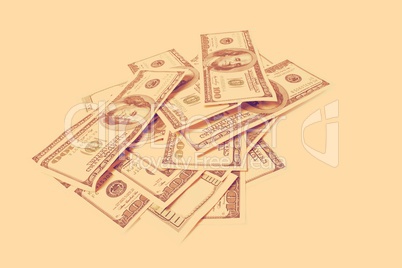 dollars isolated on white