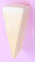 Cheese on Pink Background