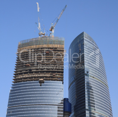 skyscraper develop on sky background