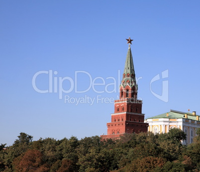 Kremlin Tower on Sky Background