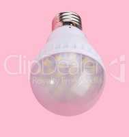 Led Tube Lamp on Pink Background
