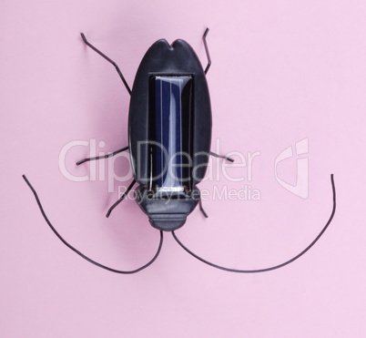 Electronic Bug Toy on Pink Background