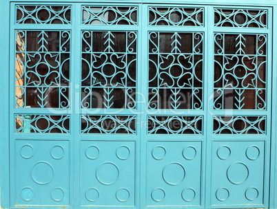 church gate at autumn day