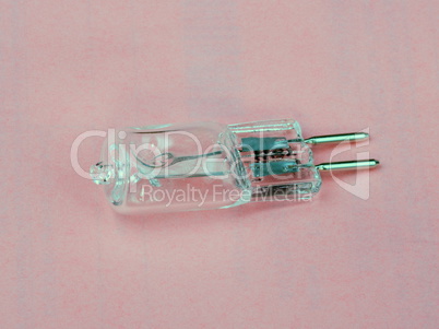 Halogene Lamp on Pink Background