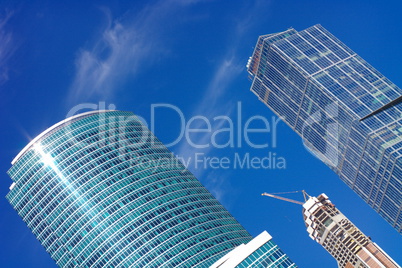 skyscraper develop on sky background