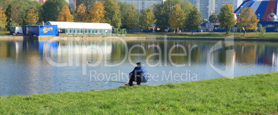 man in fishing