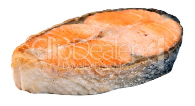 Steak of Salmon Isolated