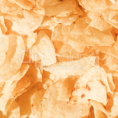 Retro looking Potato chips crisps