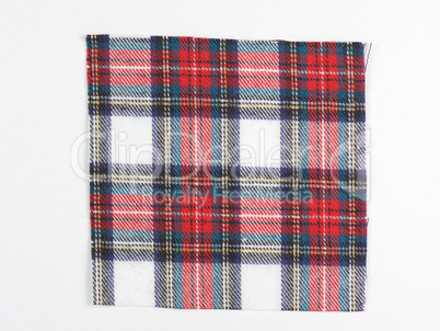 Tartan fabric sample