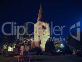 St Mary Magdalene church in Tanworth in Arden at night